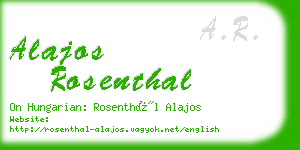 alajos rosenthal business card